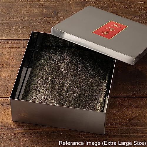 TIKUSAN Japanese Seaweed Container Sushi Nori Can Made in Japan Stainless Steel (Large) Large