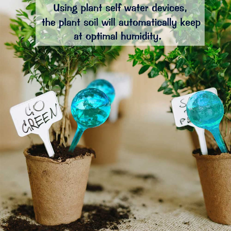 [Australia - AusPower] - 10pcs Plant Self Watering Globe Stakes, Plant Watering Stakes Automatic Plant Watering Bulb System Spikes, Flower Automatic Watering Device, Garden Self Waterer for Indoor Outdoor Plant Lake Blue-6l4s 
