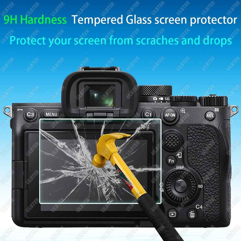 [Australia - AusPower] - Screen Protector for Sony A7 IV Alpha 7 IV A7IV A7M4 A74 & Hot Shoe Cover [3+2 Pack] Tempered Glass Cover 0.3mm 9H Hardness Anti-Scrach Anti-Bubble 