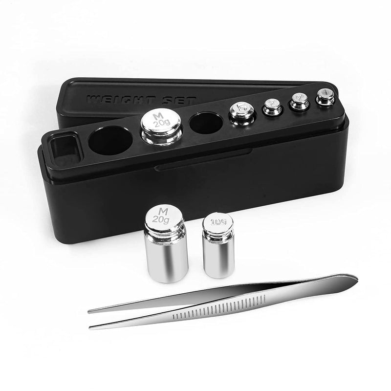 [Australia - AusPower] - calibration weight Set,1g 2g 5g 10g 20g with Tweezers for Digital Jewellery Scale Lab Educational Science Weights Small 