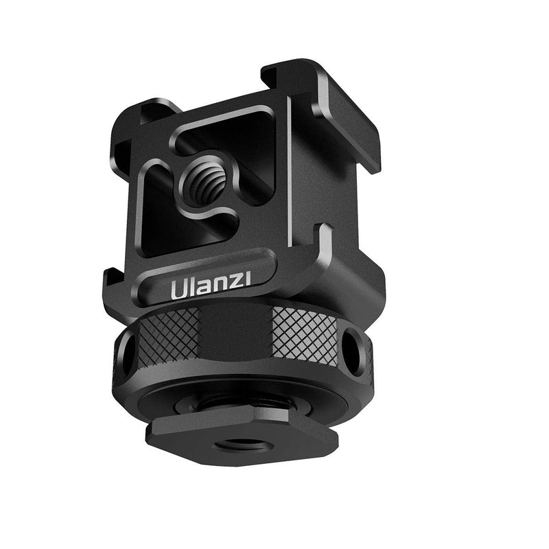 [Australia - AusPower] - ULANZI PT-12 Camera Hot Shoe Extension Bracket with Triple Cold Shoe Mounts for Microphone LED Video Light, 1/4'' Screw for Magic Arm, Aluminum Shoe Mount Compatible with Nikon Canon Sony Cameras 