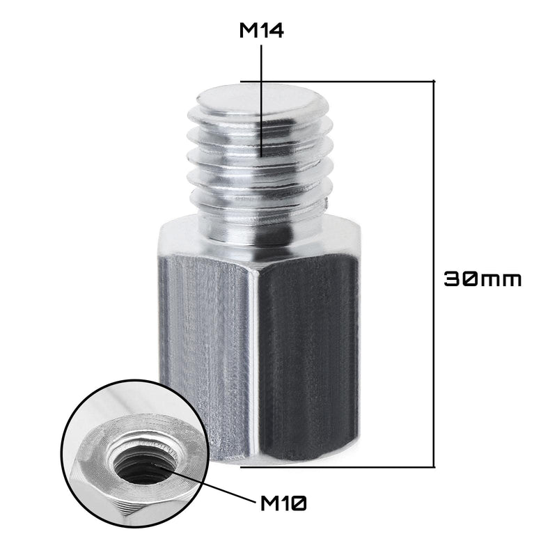 [Australia - AusPower] - ECSiNG M10 Female Thread to M14 Male Thread Adapter for Angle Grinder Polisher Drill Interface Connector Converter Adapter Power Tool Accessories Carbon Steel 