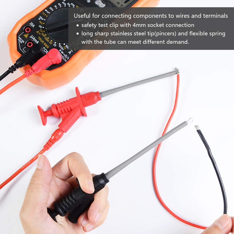 [Australia - AusPower] - Digital Multimeter Test Lead Kit Professional Electronic Test Lead Accessory Kit Professional Electronic Flexible Safety Specialties kit Probe Alligator Accessorie 