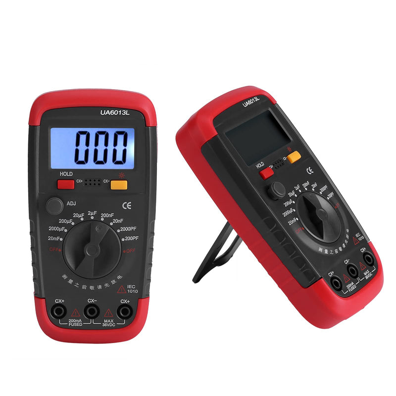 [Australia - AusPower] - CHICIRIS Capacitor Tester, 0.1pF - 20000uF with LCD Backlight, Safety Jacket Max 1999 Display, Digital Capacitance Meter, for High-Precision Industrial Components Capacitor Test 
