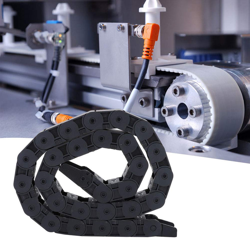 [Australia - AusPower] - R38 18x25mm Black Nylon Cable Drag Chain Wire Carrier Drag Chain Bridge Type Open Cable 1M Length 3D Printer for CNC Machine,Energy Chain 