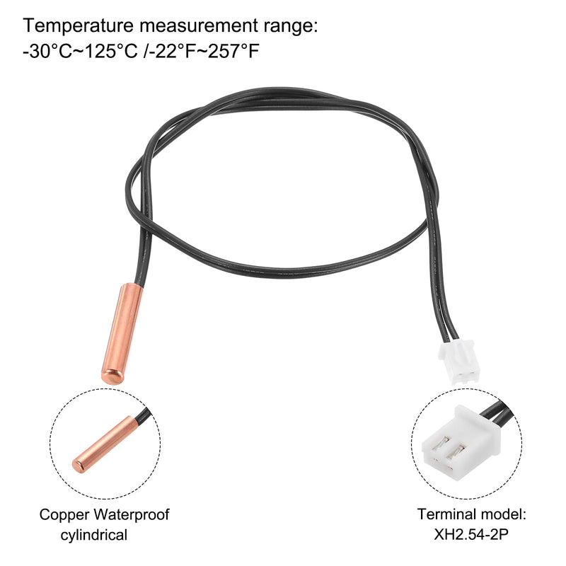 [Australia - AusPower] - uxcell 1 Pcs 10K NTC Thermal Sensor Probe,Copper Sensitive Temperature Sensor Probe 14 Inch Digital Thermometer Extension Cable Temp Sensor for Electrical Appliances 