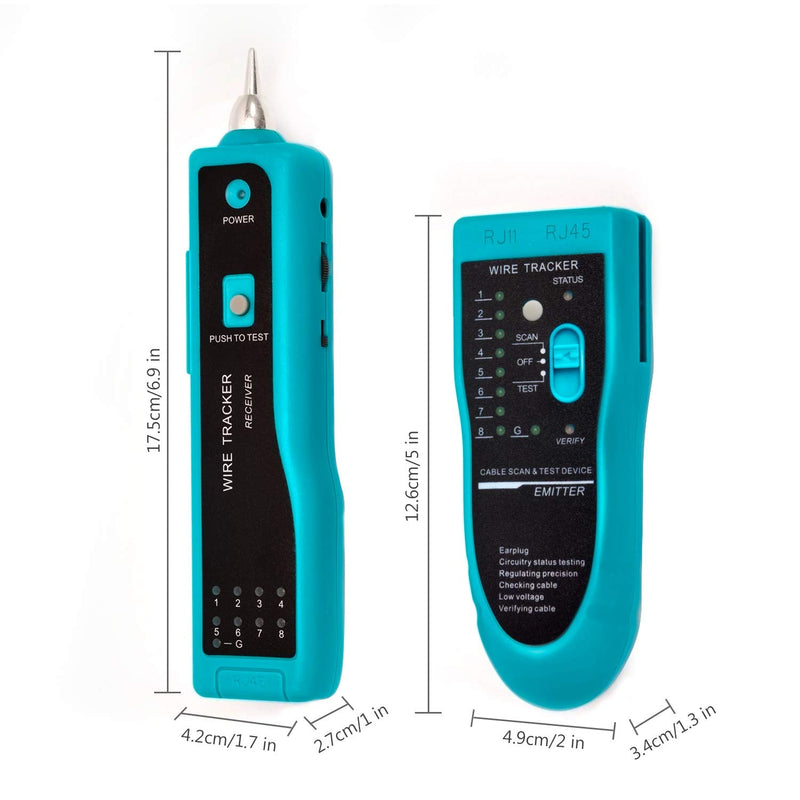 [Australia - AusPower] - JENABOM 7 in 1 Network Tools Maintenance Kit, RJ45 Professional Patch Cable Tester CAT5 CAT6 Cable Test Kit LAN Cable Tester for DIY Home Computer Network Cable Maintenance Tester No Battery 
