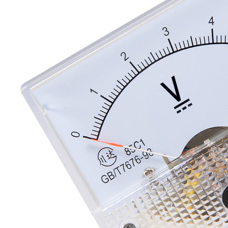 [Australia - AusPower] - uxcell DC 0-5V Analog Panel Voltage Gauge Volt Meter 85C1 2.5% Error 