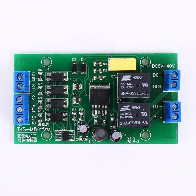 Motor Forward Reverse Controller, TKS-M8 DC 4V-40V 20A Motor Driver Module with Limit Control Relay Module for DC Motor Control