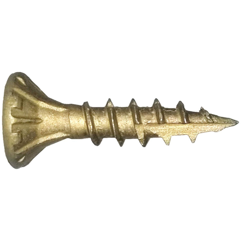 8 x 3/4" Bronze Coated Exterior Coated - ACQ Compatible Multipurpose Wood Screw -Torx/Star Drive Flat Head 1 Pound - 381 Screws #8 x 3/4" 1 POUND - 381 Screws