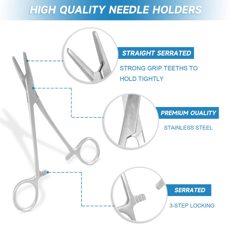 [Australia - AusPower] - Suture Practice Kit for Medical Students, Silicone Pad Surgery Wounds Closure Suturing, Supplies for Vet Nursing Students Surgical Stitches Kits Only for Training. 5 packs of sutures 