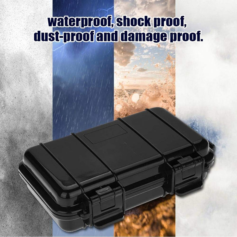 SEIWEI Outdoor Sealed Waterproof Safety Case Plastic Tool Dry Storage Box For Electronic Equipment Camping Outdoor Tool - Professional Waterproof Box(C), Black (MMZ-HA5272C-RT) C
