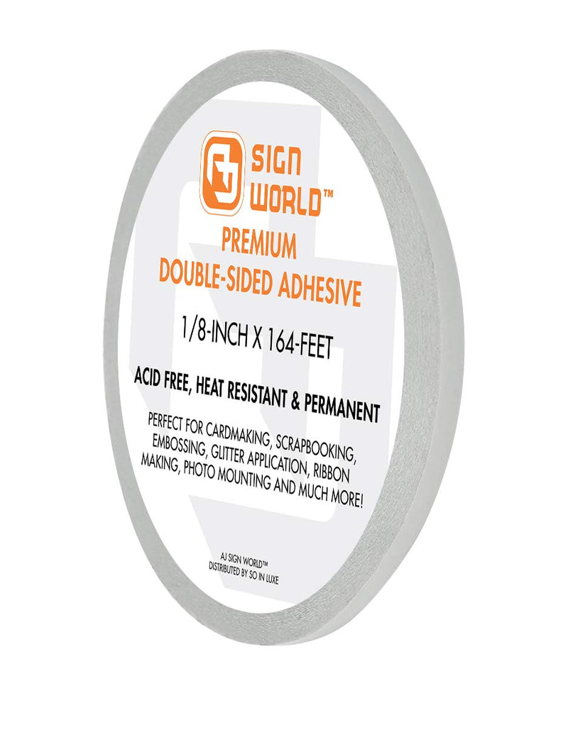 Best 1/8" Ultra-Thin Permanent Double-Sided Tape for Arts, Crafts, Photography, Scrapbooking, Tear-by-Hand, Paper Backing (1/8-inch by 164-feet) 1/8-Inch Ultra-Thin