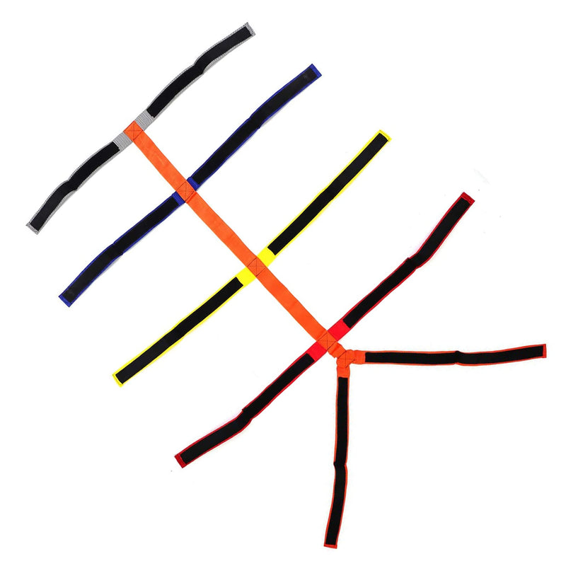 [Australia - AusPower] - ASA TECHMED Backboard Spine Board Straps, Color Coded, Industrial Grade Medical Spider Straps for Stretcher, Immobilization, EMS First Responder Supplies 