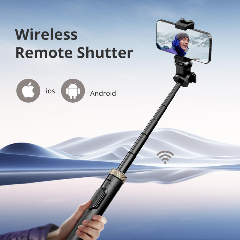 [Australia - AusPower] - Sensyne 72" Phone Tripod, Extendable Tripod for iPhone & Selfie Stick with Detachable Phone Holder & Wireless Remote, iPhone Tripod Compatible with All Cell Phones, Camera 