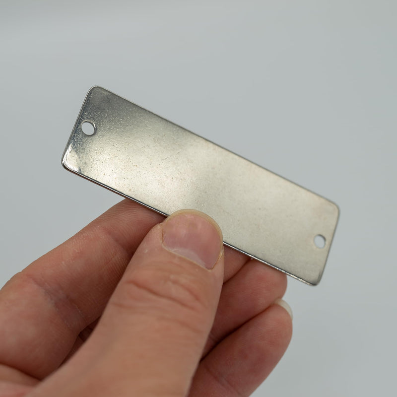 StayMax Engraving Blank Tags Rectangle Stamping Blanks 1 x 3 Inch 50 Pack
