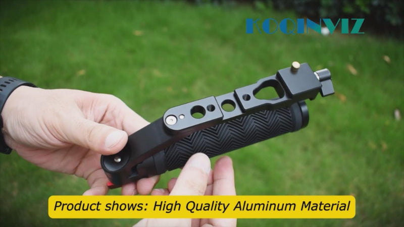 360° Adjustable Handgrip Handle with NATO Clamp for DJI RS3 Pro/RS3 Mini/RS3/RS2/RSC2, Gimbal Sling Grip with Coldshoe 1/4" Holes Extension Mount