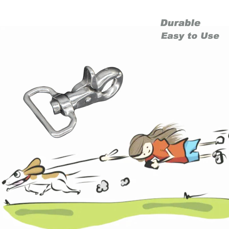 [Australia - AusPower] - 1-Pack Heavy-Duty Swivel Snap Hooks, 316 Stainless Steel Trigger Clasps for Lanyards, Keys, Pet Leashes, Rust-Resistant 360° Rotating Clips with Easy Spring Release for Secure Hold 1 