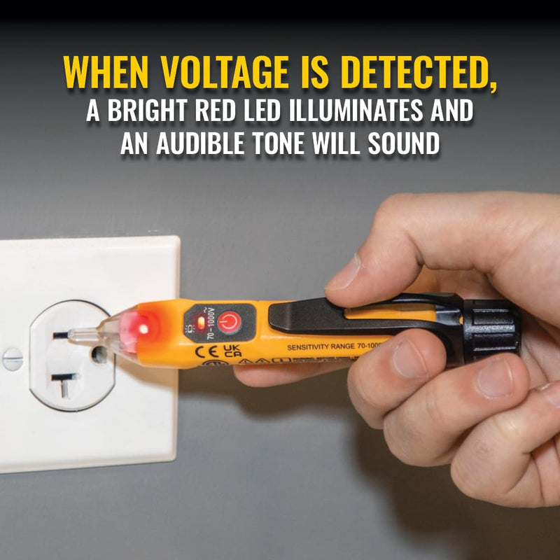 Klein Tools NCVT1XTKIT Non-Contact Low Voltage Tester Pen and GFCI Outlet Premium Test Kit, 70V to 1000V AC, Detects Common Wiring Problems