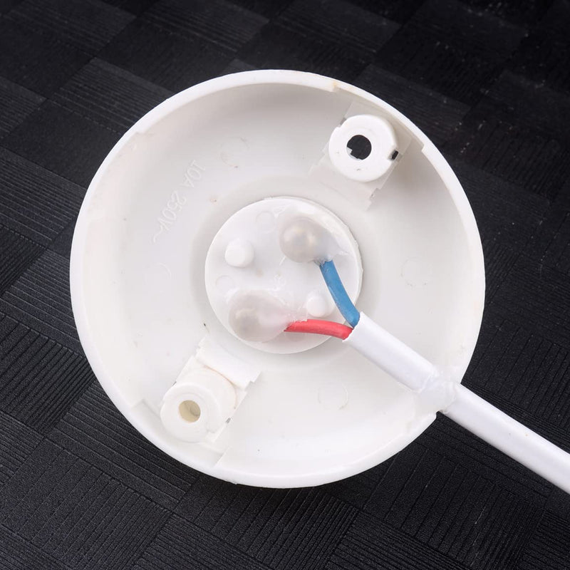 [Australia - AusPower] - 1pcs White Hanging Light Cord E27 Light Bulb Socket to 2-Prong with On/Off Switch (about 80mm base & 9.2ft wire) About 80mm Base & 9.2ft Wire 