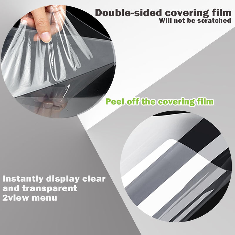 [Australia - AusPower] - 6 Pack Menu Covers 8.5 x 11 Inch - Double View, Protective Film, Restaurant Menu Sleeves, Clear Vinyl Menu Holder Top-Loading 