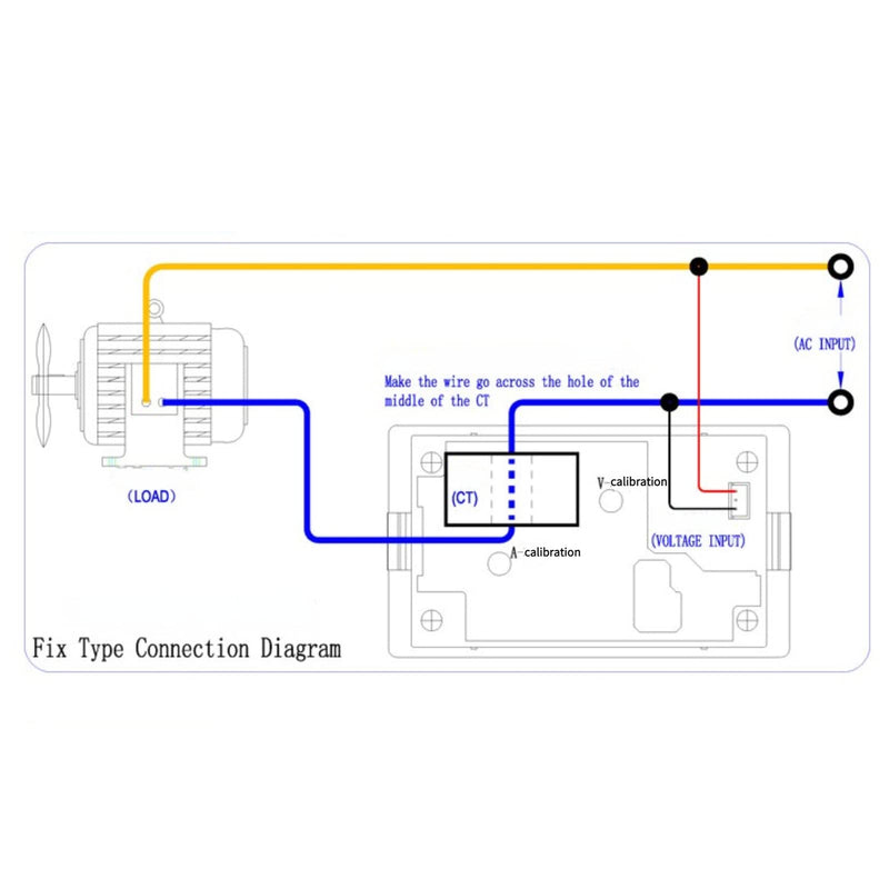 [Australia - AusPower] - Digital Voltmeter with LED Red and Green Display - 2-in-1 AC Voltage and Amp Meter for 60-500V AC, 0-50A Panel Meter for Voltage and Current Testing 