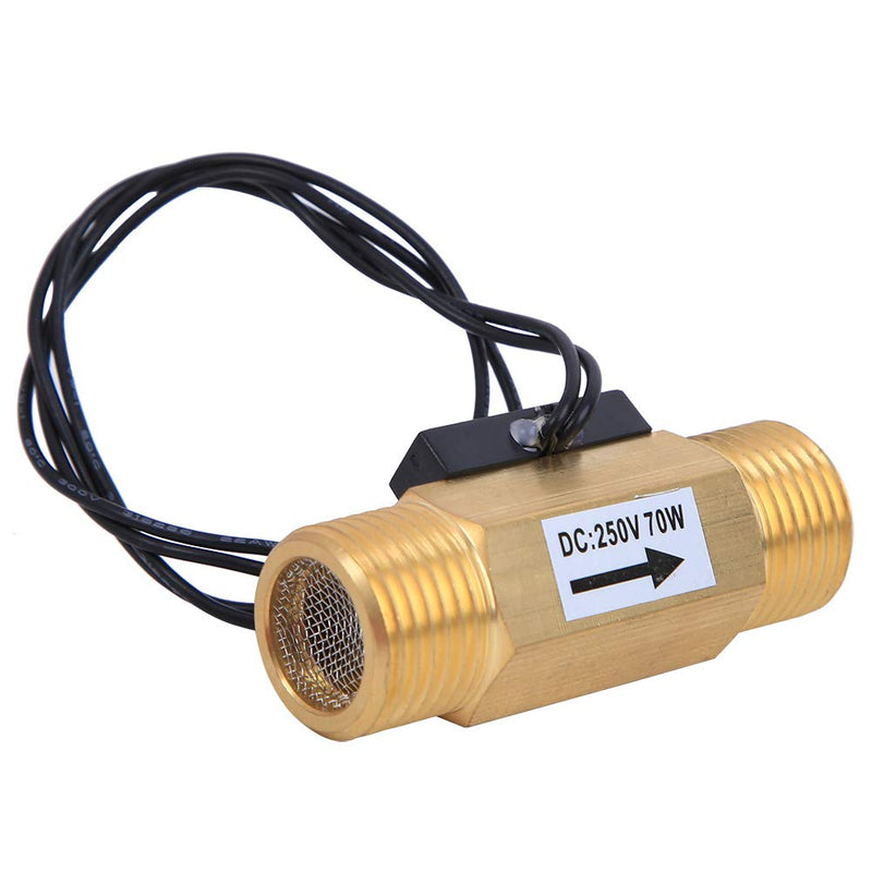 [Australia - AusPower] - YWBL-WH Water Hall Effect Sensor Switch with 1/2-inch Interface Electromagnetic Flowmeter Brass Industrial Accessory, Valve 