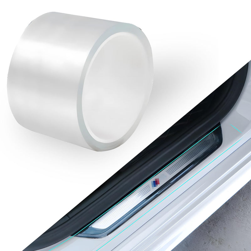 Car Door Sill Protector, Clear Anti-Collision Car Door Edge Guard, Car Door Edge Trim Protection Film, Universal Multi-Purpose Transparent Invisible Tape, for Most Cars (2.8In x 33Ft) 1 PC # 2.8In x 33Ft White