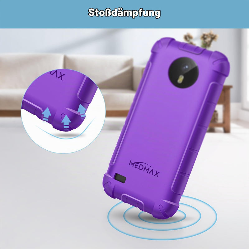 MEDMAX Silicone Case for Omnipod 5 with Camera Hole | Lightly Shockproof Non-Slip Silicone Protective Cover with Raised Bevel Omnipod 5 Device, Purple