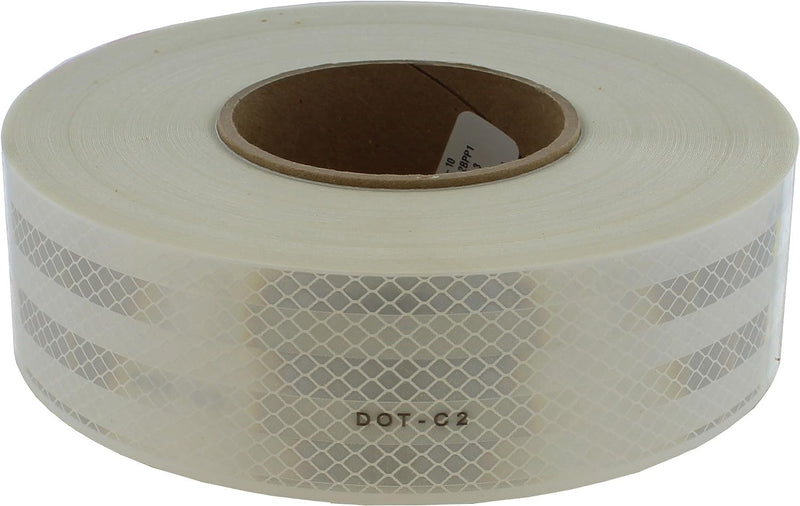 2" x 12' Roll 3M Diamond Grade Conspicuity Solid White Reflective Safety Tape 983-10