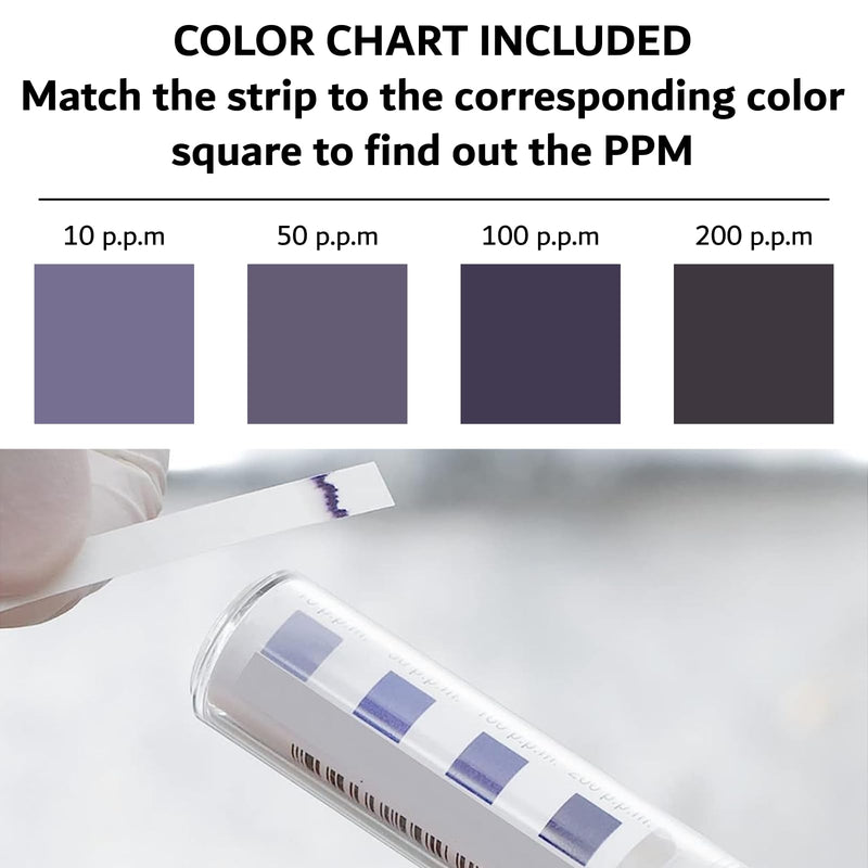 [Australia - AusPower] - Chlorine Test Strips for Restaurants & Food Services, 4 x Vial of 100 Sanitizer Testing Kits, Precise Bleach Test Strips, 0-200 PPM Testing Kit for Sanitizing Solutions by FryOilSaver Co. FMP 142-1362 400 