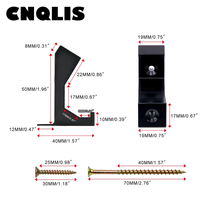 [Australia - AusPower] - CNQLIS Squeaky Wood Relief Floor Repair Kit Can be Safely Used on Any 5/8 inch or Thicker subfloor,Eliminating Squeaky Floor Sounds,Without Holes(Black,12 Pcs) Black 12 