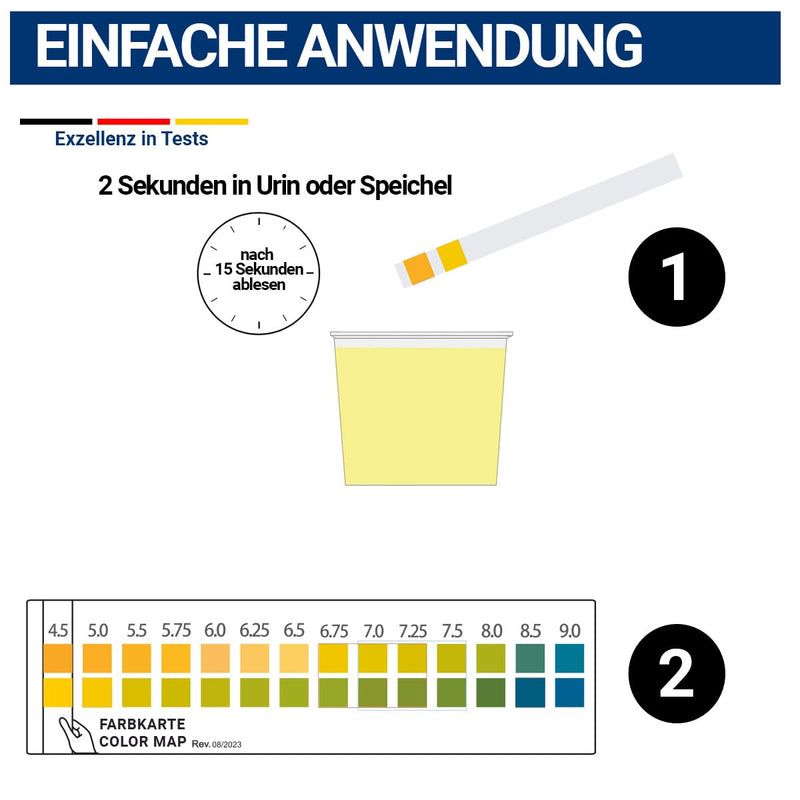 [Australia - AusPower] - HIXO 100 x pH Test Strips for Urine & Saliva - Measure pH 4.5-9.0 - pH Paper for Diet & Health - Acid Base Balance Determination 