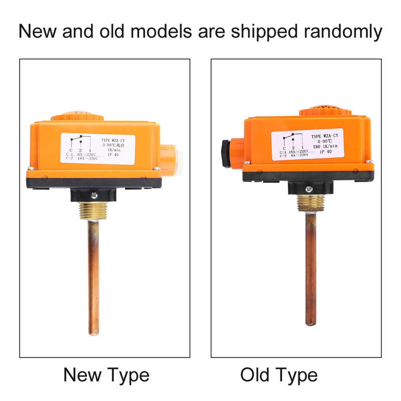[Australia - AusPower] - Immersion Thermostat, G1/2 Male Thread Hot Water Pipe Thermostat Temperature Controller 0-90°C High Temperature Start, for Heating Systems, Invasive Measurement for Exact Values, Monitoring Heating 