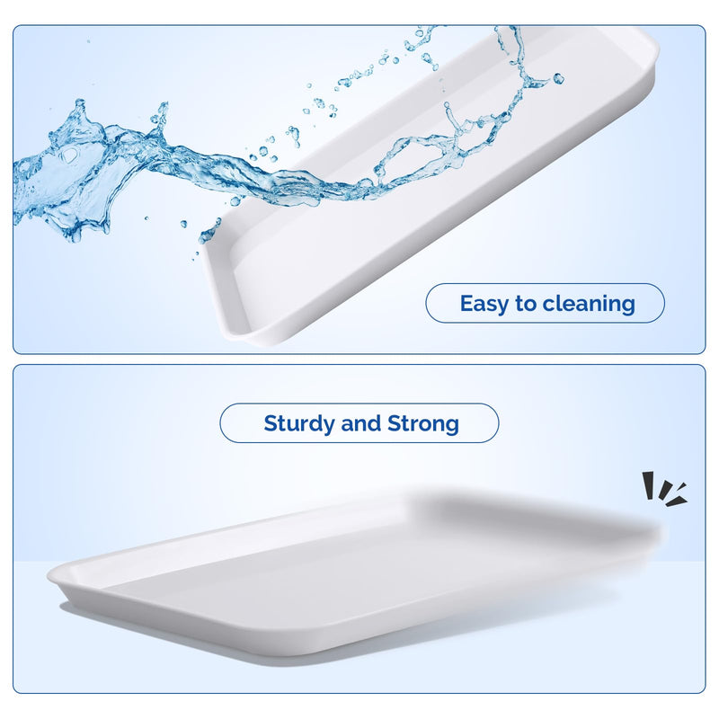 [Australia - AusPower] - JMU Dental Trays Autoclavable, Dental Plastic Trays for Instrument White, 13.25" X 9.75", Size B 13.25" X 9.75" 1 