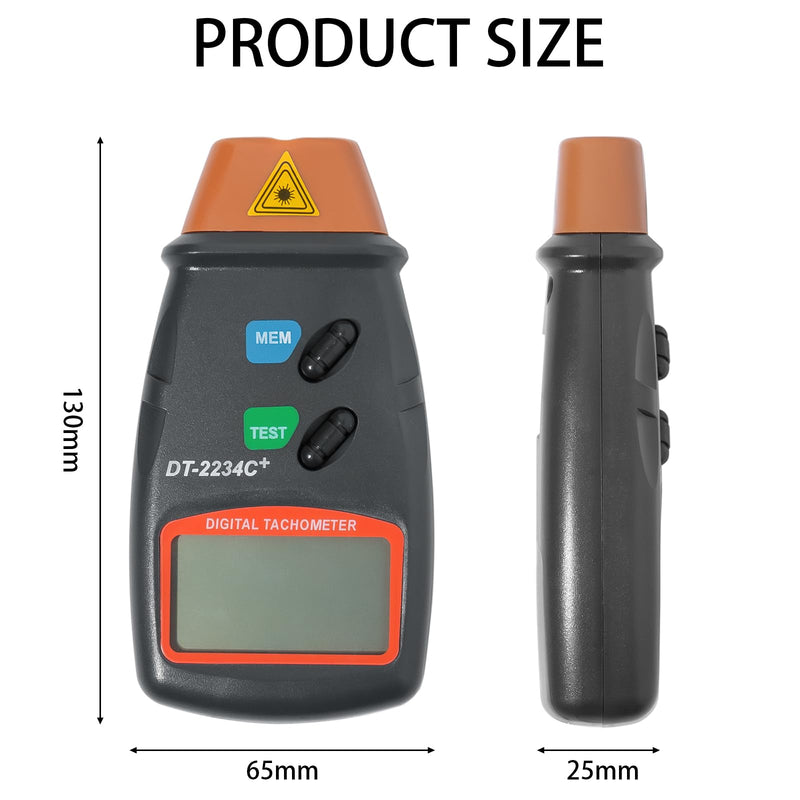 [Australia - AusPower] - Portable Digital Laser Tachometer with Wide Measuring Range, 5-Digit Display Non Contact Tachometer for Motor Maintenance or Model Cars 