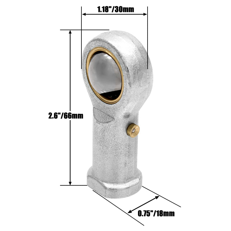 [Australia - AusPower] - 2Pcs 7/16 Inch Rod End Heim Joint,PHSB7 Mini Heim Joint Rod End Bearing 7/16-20 Female Thread Right Hand PHSB 