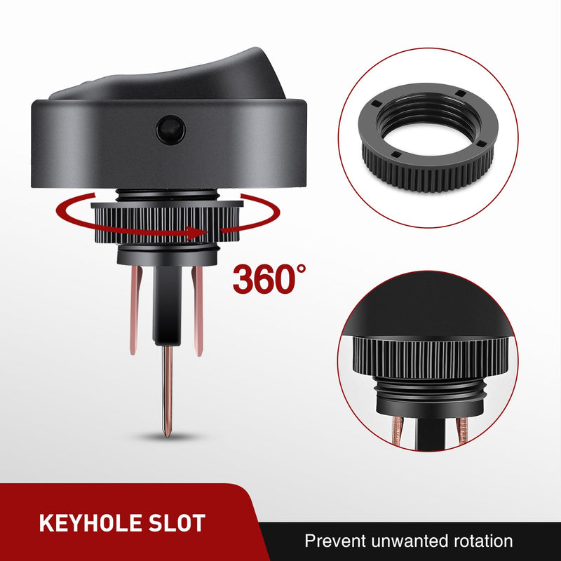[Australia - AusPower] - Nilight 5PCS LED Lighted Rocker Switch 12V Illuminated ON Off Toggle Switch 30A 3Pin SPST Oval Shaped Switch 12mm Hole Red Yellow Blue Green for Car Truck RV Motorcycles Marine Boats, 2 Years Warranty 5Pcs Rocker Switch Mixed Color 