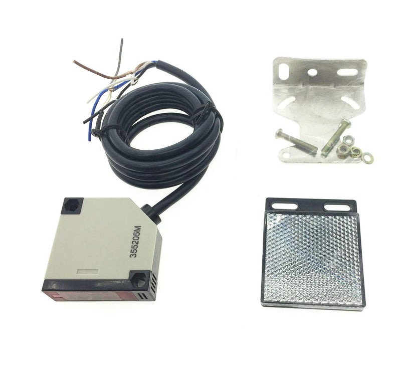 [Australia - AusPower] - E3JK-R4M1 Retroreflective Photoelectric Switch Sensor w Reflector 4M AC 24-240V DC 12-24V E3JK-R4M1 