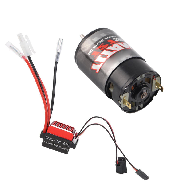 [Australia - AusPower] - SUNGOOYUE RC Car Motor,550 Brushed Motor 360A Brushed Electronic Speed Controller ESC Fit for 1/10 RC Car (12T) 