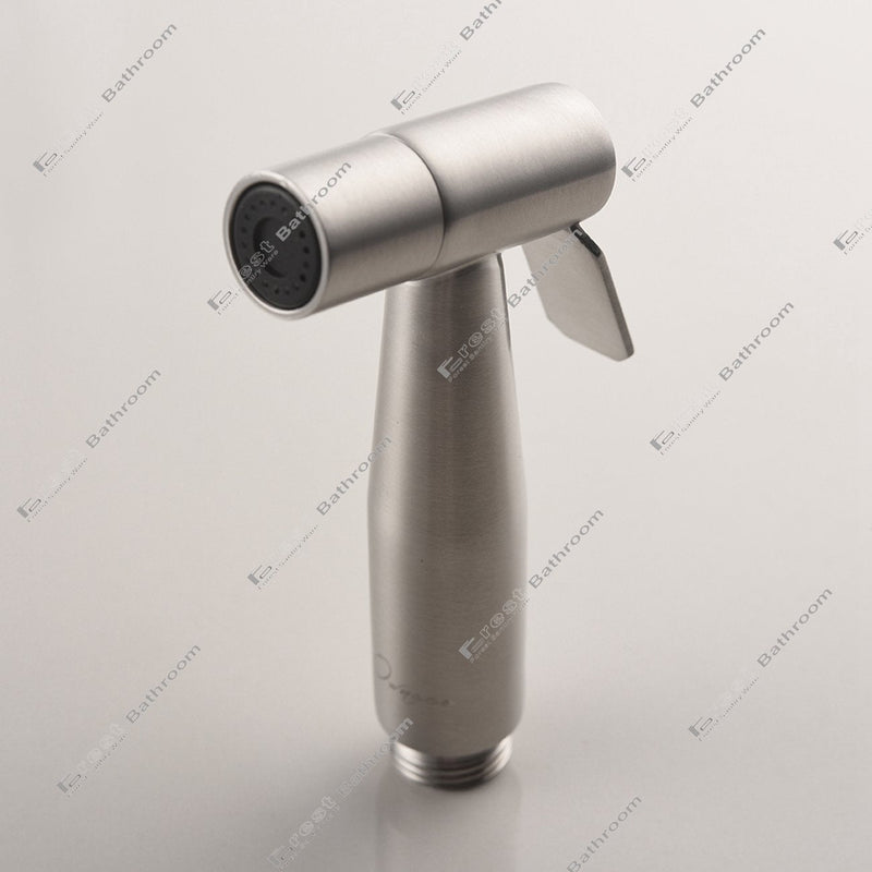 Brushed Nickel Hand Held Bidet Sprayer Qualitied Stainless Steel Diaper Sprayer Shattaf Complete Set for Bidet Toilet Bathroom