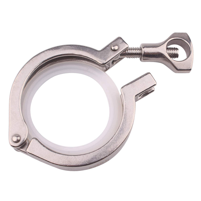 [Australia - AusPower] - DERNORD Tri-clamp Stainless Steel 304 Single Pin Heavy Duty Tri Clamp with Wing Nut for Ferrule TC with 1 pc Silicone Gasket (2" Tri-clamp+Silicone Gasket) (2 Inch Tri clamp Size: 2 Pack) 2 Inch Tri clamp Size: 2 Pack 