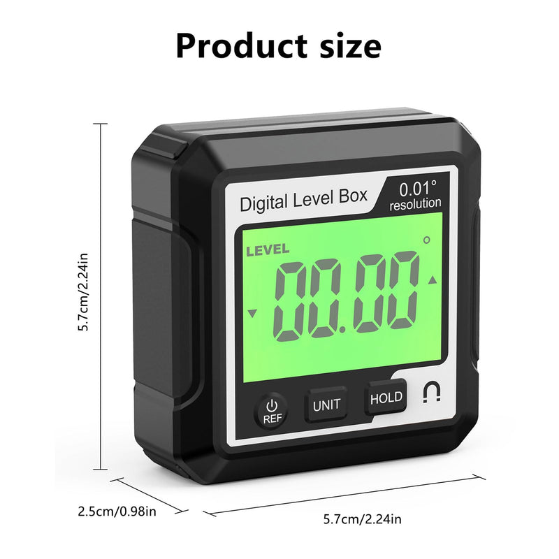 [Australia - AusPower] - Candeon Digital LCD Protractor, Inclinometer, Bevel Box with Magnetic Base, Digital Spirit Level, Inclinometer, Angle Finder, Level Box for Woodworking, Construction, Decoration 