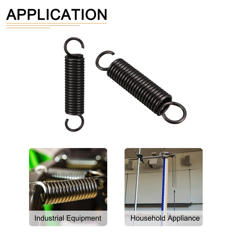 [Australia - AusPower] - 2.5x18x90mm(WxODxL) Extension Spring - 2Pack - Good for Home Repair Machinery - Manganese Steel Extended Compressed Spring - Black 2.5x18x90mm 