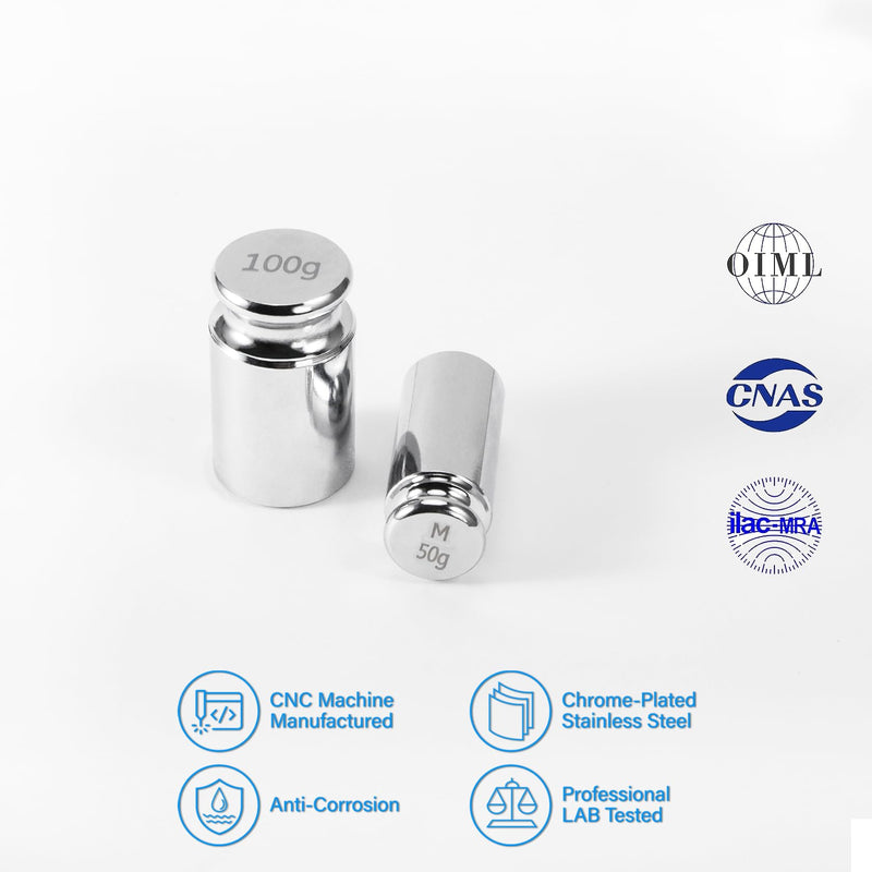 [Australia - AusPower] - GRAM PRES Calibration Weights 210 g, 9 Pieces Stainless Steel Scale Calibration Weight Kit, 1 g 2 g 5 g 10 g 20 g 50 g 100 g Calibration Weight with Storage Box, Tweezers for Digital Scale 