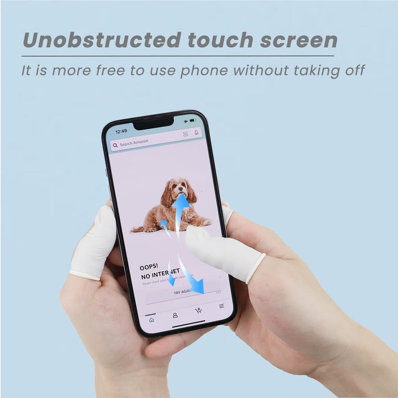 [Australia - AusPower] - Finger Cots, Inartato Latex Finger Protectors Rubber Finger Tips Sleeves Toes Gloves Multi-Used for Handmade, Beauty Nail, Tattoo Electronic Repair Apply (Medium Size 300 Pcs Per Case) Medium 