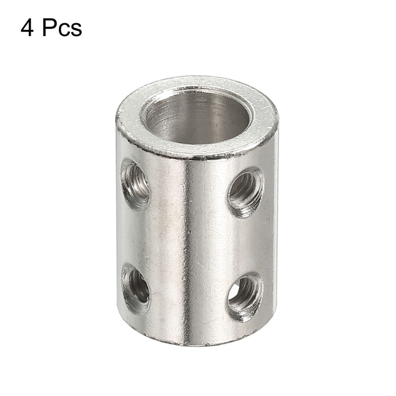 [Australia - AusPower] - PATIKIL Shaft Coupler Connector L22 x D16 10mm to 10mm Bore Rigid Coupling Stainless Steel Shaft Joint w Screw for 3D Printers Silver 4Pack 