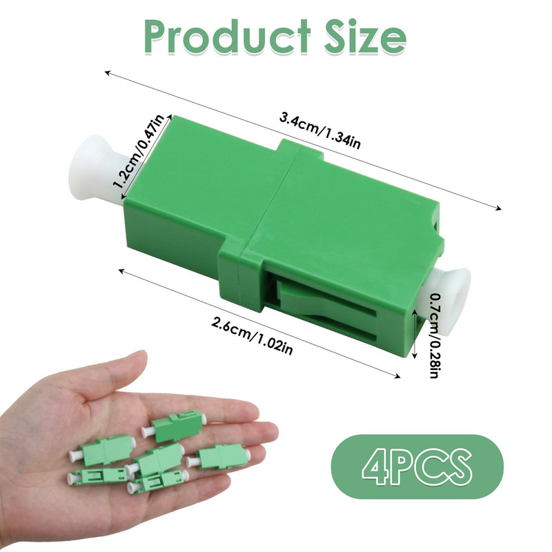 [Australia - AusPower] - Pack of 6 Fibre Optic Adapter Socket Fibre Optic Coupling (LC/A, PC) Female Simplex Single Mode for Single Mode Cable Plug and Play Solution for Fast Cabling in Networks Data Centers and FTTH 