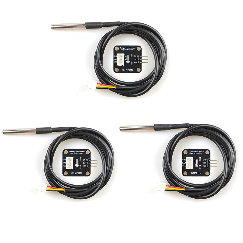[Australia - AusPower] - Gikfun DS18B20 & NTC Thermistor Temperature Sensor Probe Bundle - 10K 3950 Waterproof for Arduino 