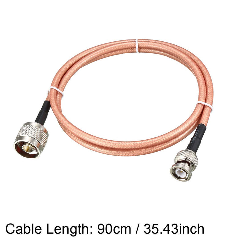 [Australia - AusPower] - uxcell Low Loss RF Coaxial Cable Connection Coax Wire RG-142 N Male to BNC Male 90cm 2pcs 2 